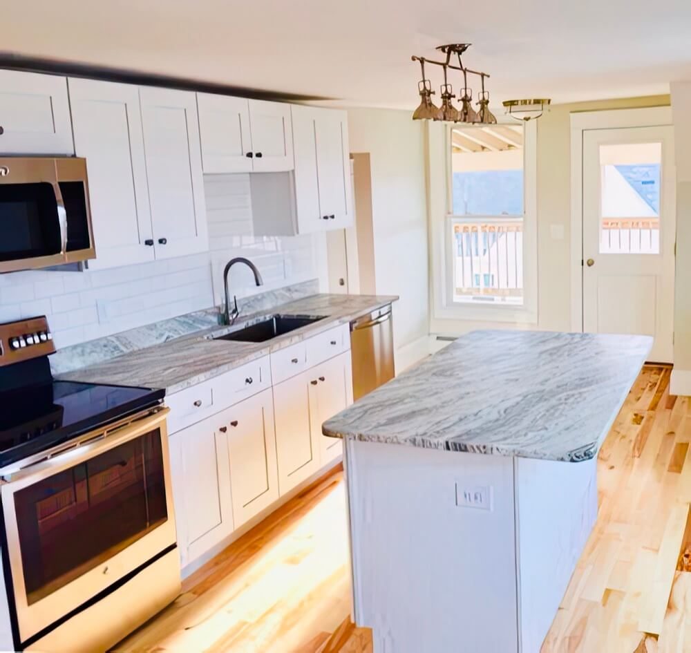 Forevermark cabinet finish sample in a Palm Beach County kitchen
