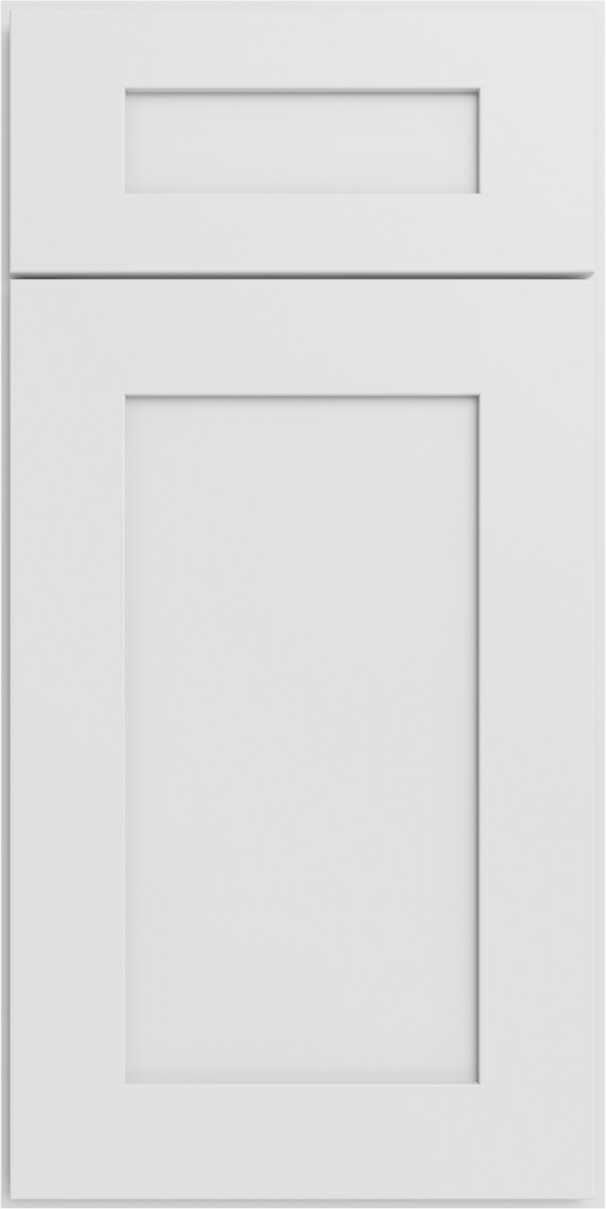 Forevermark Ice White Shaker cabinet door sample, available across South Florida
