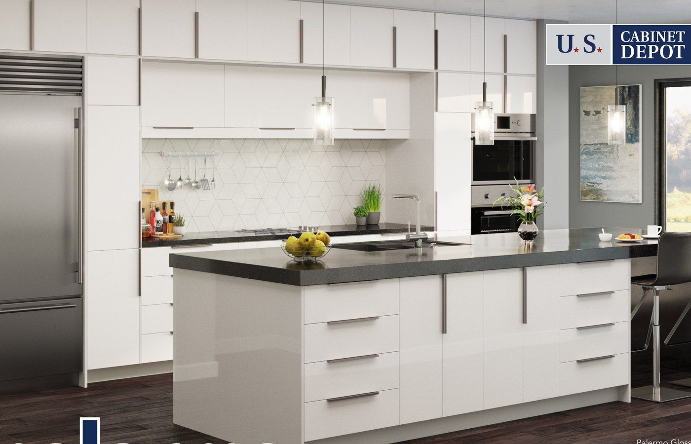 US Cabinet Depot Palermo cabinet finish sample